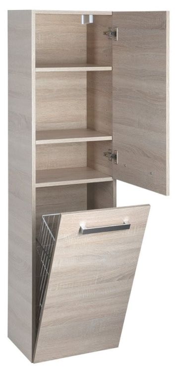 VEGA Szafka wysoka z koszem 40x150x31cm, dąb platin