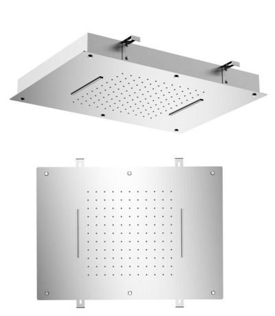 Przejdź do produktu Głowica prysznicowa, 2xkaskada, 560x400mm, polerowana stal nierdzewna