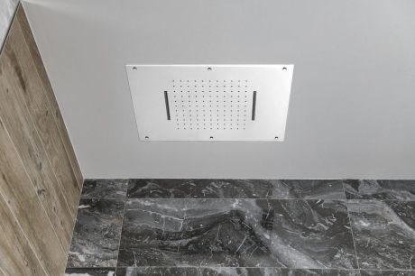Przejdź do produktu Głowica prysznicowa, 2xkaskada, 560x400mm, polerowana stal nierdzewna