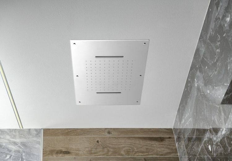 Głowica prysznicowa, 2xkaskada, 560x400mm, polerowana stal nierdzewna