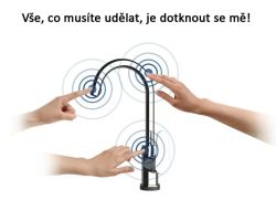 TOUCH-ME bateria kuchenna, technologia Touch-Me, chrom