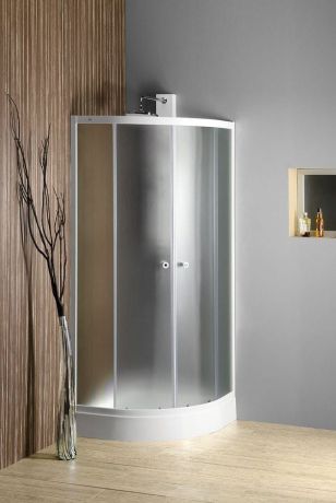 Przejdź do produktu ARLEN kabina prysznicowa półokrągła 900x900x1850 mm, szkło Brick