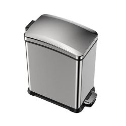 REJOICE kosz na śmieci z pedałem 8l, Soft Close, stal nierdzewna szczotkowana