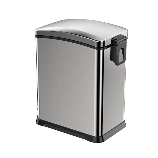 REJOICE kosz na śmieci z pedałem 8l, Soft Close, stal nierdzewna szczotkowana