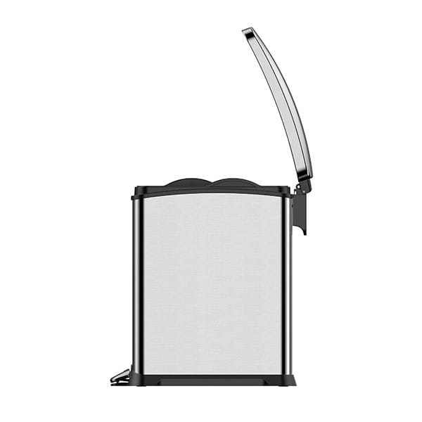 REJOICE kosz na śmieci z pedałem 8l, Soft Close, stal nierdzewna szczotkowana