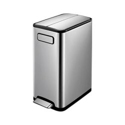 ECOFLY kosz na śmieci z pedałem 20l, Soft Close, stal nierdzewna szczotkowana