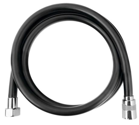 Przejdź do produktu SOFTFLEX wąż prysznicowy plastikowy gładki, 150cm, czarny mat/chrom