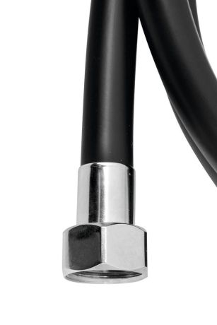 Przejdź do produktu SOFTFLEX wąż prysznicowy plastikowy gładki, 150cm, czarny mat/chrom
