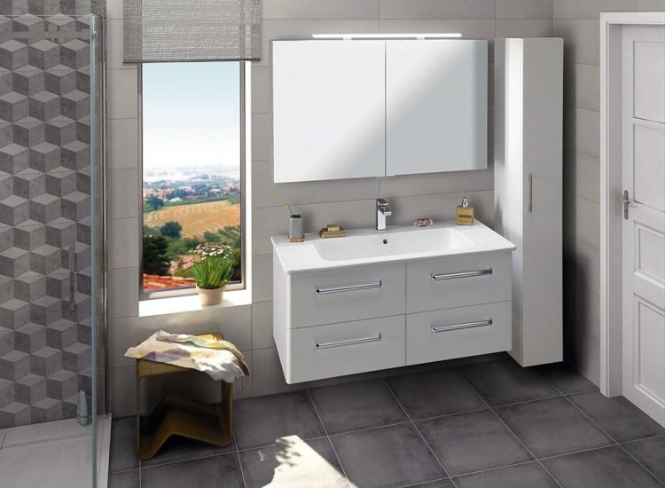 ESPACE szafka 25x172x32cm, 1x drzwi, lewa/prawa, biała