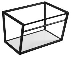 SKA Wspornik umywalki 600x400x460mm, czarny matowy, z MDF półką biała