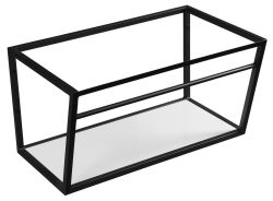SKA Wspornik umywalki 750x400x460mm, czarny matowy, z MDF półką biała