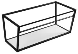 SKA Wspornik umywalki/pod blat 900x400x460mm, czarny matowy, z MDF półką biała
