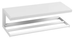 SKA Półka ścienna biała matowa 450x140x160mm z MDF półką biała