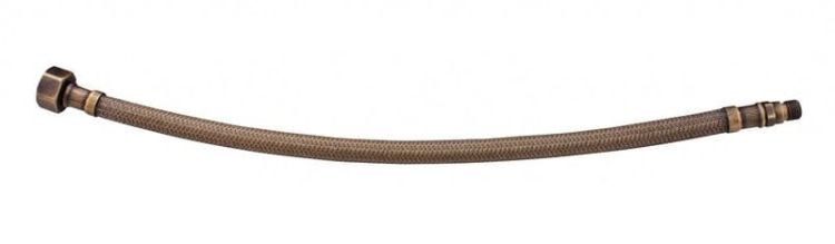 Wężyk przyłączeniowy do baterii 3/8'xM10, 35 cm, stal nierdzewna, brąz
