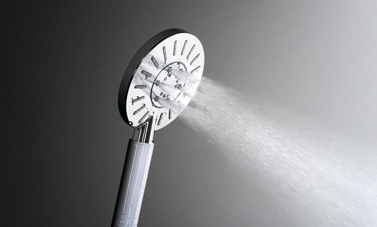 LIAM zestaw prysznicowy z baterią termostatyczną i półką, chrom