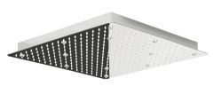 SLIM deszczownia z oświetleniem RGB LED, kwadrat 500x500mm, nierdzewna