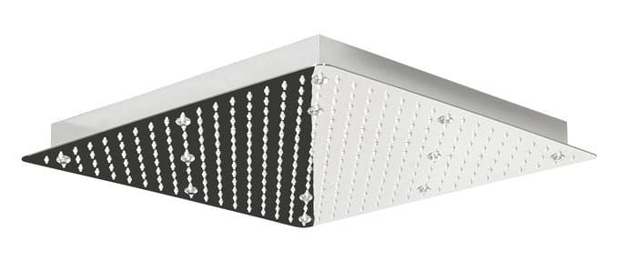 SLIM deszczownia z oświetleniem RGB LED, kwadrat 500x500mm, nierdzewna