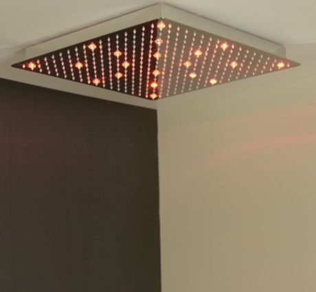 Przejdź do produktu SLIM deszczownia z oświetleniem RGB LED, 500x500mm, stal nierdzewna
