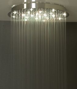 SLIM deszczownia z oświetleniem RGB LED, o 300mm, nierdzewna