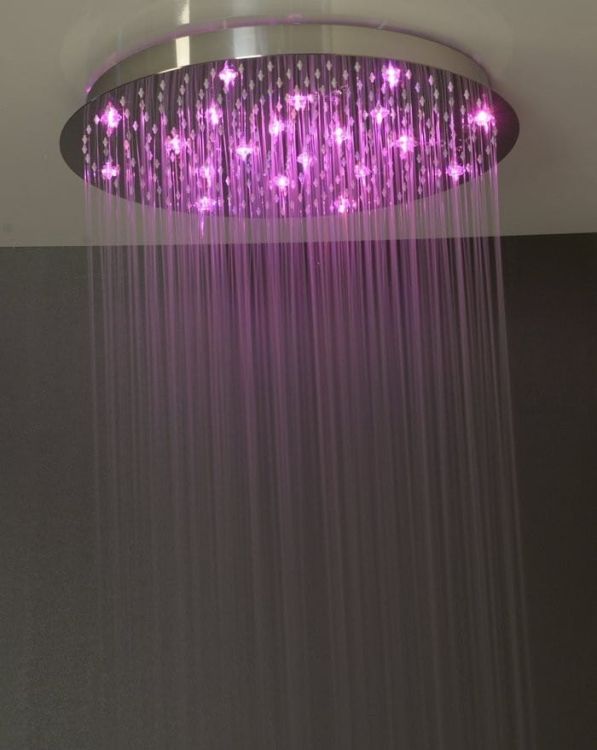 SLIM deszczownia z oświetleniem RGB LED, o 300mm, nierdzewna