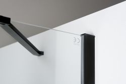 ZOOM LINE BLACK kabina prysznicowa narożna 900x900mm, szkło czyste