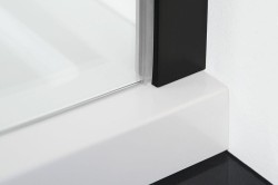 ZOOM LINE BLACK ścianka boczna 800mm, szkło czyste