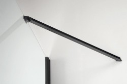 ZOOM LINE BLACK ścianka boczna 800mm, szkło czyste