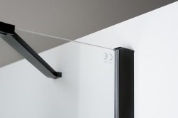 ZOOM LINE BLACK ścianka boczna 900mm, szkło czyste