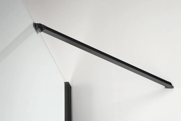 ZOOM LINE BLACK ścianka boczna 900mm, szkło czyste