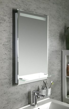 Przejdź do produktu Lustro z oświetleniem LED i półką 50x80cm, wyłącznik