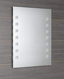 lustro z podświetleniem LED 60x80cm, przełącznik przyciskowy