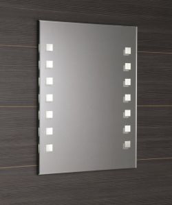lustro z podświetleniem LED 60x80cm, przełącznik przyciskowy