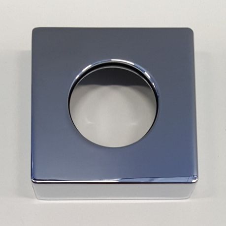 Przejdź do produktu Rozeta maskująca kwadratowa 60/30 mm, wysokość 20 mm, chrom