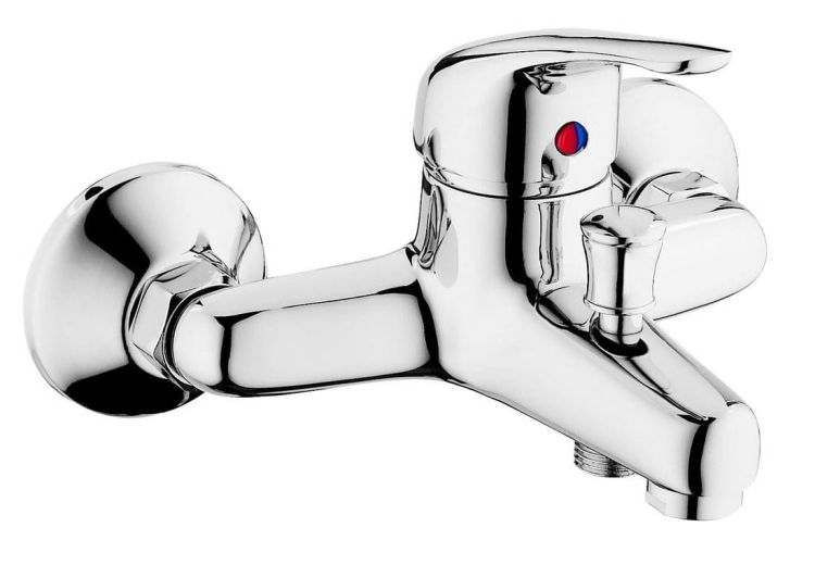AQUALINE 40 bateria wannowa ścienna, chrom