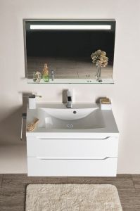 BRETO lustro z półką z podświetleniem LED 800x608mm
