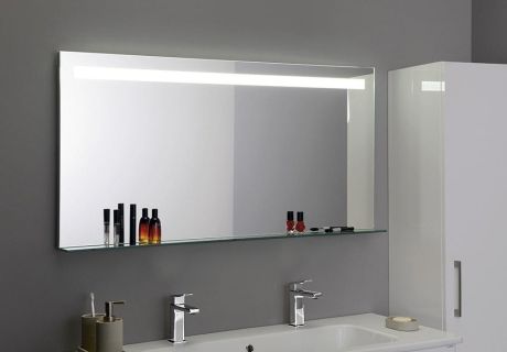 Przejdź do produktu BRETO lustro z oświetleniem LED i półką 120x60,8cm