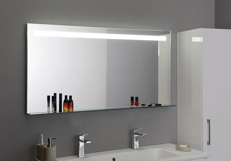 BRETO lustro z półką z podświetleniem LED 1200x608mm