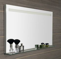 BRETO lustro z półką z podświetleniem LED 1200x608mm