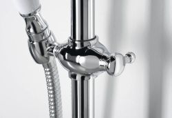 KIRKÉ zestaw przysznicowy wannowy z baterią termostatyczną, chrom