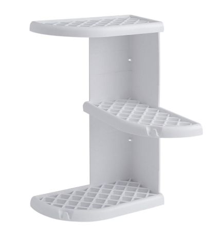 Przejdź do produktu OSCAR półka narożna 230x375x230 mm, ABS/biała