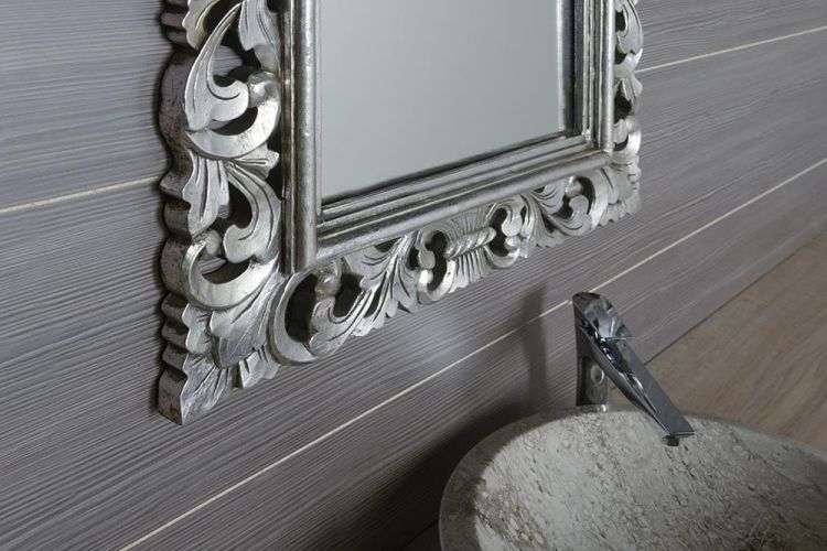 SCULE Lustro w ramie, 80x120cm, srebro Antique