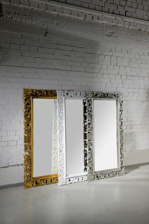 SCULE Lustro w ramie, 80x120cm, złoto