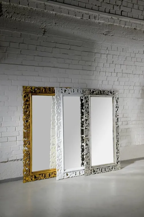 SCULE Lustro w ramie, 80x120cm, biały