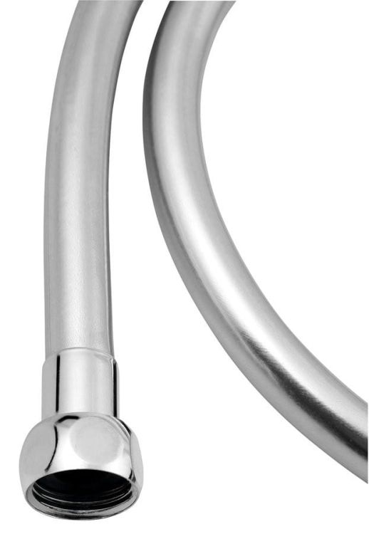 SOFTFLEX wąż prysznicowy plastikowy gładki, 120cm, srebrny/chrom