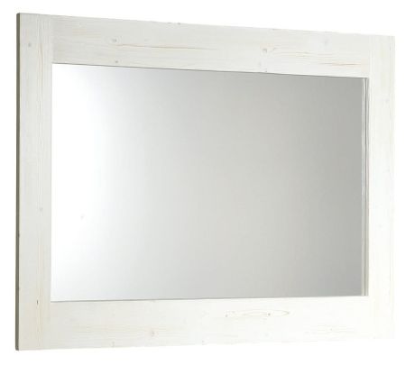 Przejdź do produktu BRAND lustro w drewnianej ramie 1000x800mm, starobiałe