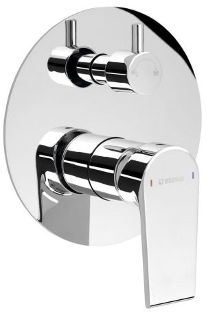 Przejdź do produktu KAI bateria prysznicowa podtynkowa, 2 wyjścia, obrotowy przełącznik, chrom