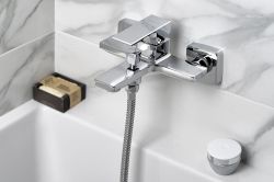 LATUS 35 bateria wannowa ścienna, chrom