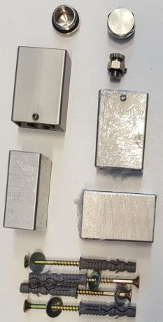 Przejdź do produktu POLI zestaw montażowy, srebrny metaliczny, 4szt.