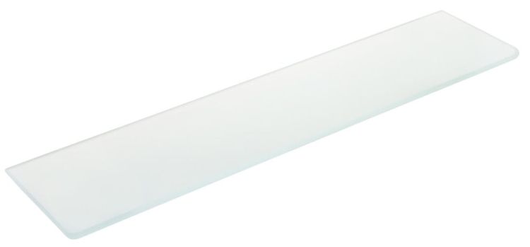 Półka 600x140x8mm na uchwyty LL009 a LL025, szkło mleczne