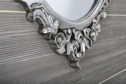 DESNA Lustro w ramie, 80x100cm, srebro Antique
